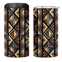 Mali Mud Cloth Legacy Pattern 4 in 1 Can Cooler Tumbler Ethnic Geometry Style - Wonder Print Shop