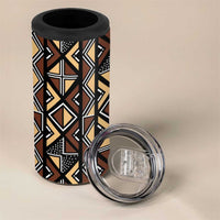 Mali Mud Cloth Legacy Pattern 4 in 1 Can Cooler Tumbler Ethnic Geometry Style - Wonder Print Shop