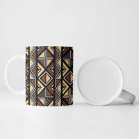 Mali Mud Cloth Legacy Pattern Ceramic Mug Ethnic Geometry Style - Wonder Print Shop