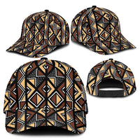Mali Mud Cloth Legacy Pattern Classic Cap Ethnic Geometry Style - Wonder Print Shop