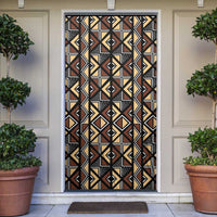 Mali Mud Cloth Legacy Pattern Door Cover Ethnic Geometry Style - Wonder Print Shop