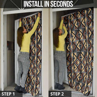 Mali Mud Cloth Legacy Pattern Door Cover Ethnic Geometry Style - Wonder Print Shop