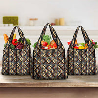 Mali Mud Cloth Legacy Pattern Grocery Bag Ethnic Geometry Style - Wonder Print Shop