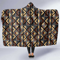 Mali Mud Cloth Legacy Pattern Hooded Blanket Ethnic Geometry Style - Wonder Print Shop