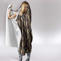 Mali Mud Cloth Legacy Pattern Hooded Blanket Ethnic Geometry Style - Wonder Print Shop