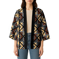 Mali Mud Cloth Legacy Pattern Kimono Ethnic Geometry Style - Wonder Print Shop