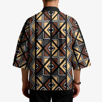 Mali Mud Cloth Legacy Pattern Kimono Ethnic Geometry Style - Wonder Print Shop