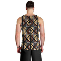 Mali Mud Cloth Legacy Pattern Men Tank Top Ethnic Geometry Style - Wonder Print Shop