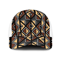 Mali Mud Cloth Legacy Pattern Mesh Trucker Cap Ethnic Geometry Style - Wonder Print Shop
