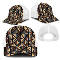 Mali Mud Cloth Legacy Pattern Mesh Trucker Cap Ethnic Geometry Style - Wonder Print Shop