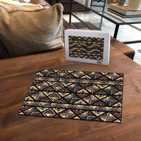 Mali Mud Cloth Legacy Pattern Puzzle Ethnic Geometry Style - Wonder Print Shop