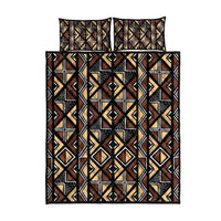 Mali Mud Cloth Legacy Pattern Quilt Bed Set Ethnic Geometry Style - Wonder Print Shop