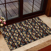 Mali Mud Cloth Legacy Pattern Rubber Doormat Ethnic Geometry Style - Wonder Print Shop