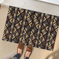 Mali Mud Cloth Legacy Pattern Rubber Doormat Ethnic Geometry Style - Wonder Print Shop