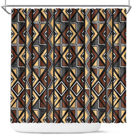 Mali Mud Cloth Legacy Pattern Shower Curtain Ethnic Geometry Style - Wonder Print Shop
