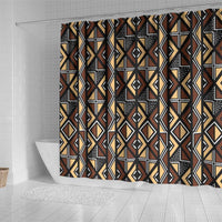 Mali Mud Cloth Legacy Pattern Shower Curtain Ethnic Geometry Style - Wonder Print Shop