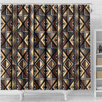 Mali Mud Cloth Legacy Pattern Shower Curtain Ethnic Geometry Style - Wonder Print Shop