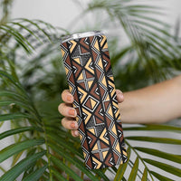 Mali Mud Cloth Legacy Pattern Skinny Tumbler Ethnic Geometry Style - Wonder Print Shop