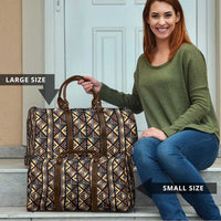 Mali Mud Cloth Legacy Pattern Travel Bag Ethnic Geometry Style - Wonder Print Shop