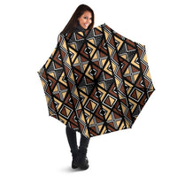 Mali Mud Cloth Legacy Pattern Umbrella Ethnic Geometry Style - Wonder Print Shop