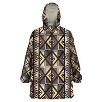 Mali Mud Cloth Legacy Pattern Wearable Blanket Hoodie Ethnic Geometry Style - Wonder Print Shop