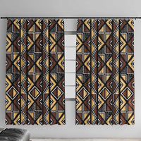 Mali Mud Cloth Legacy Pattern Window Curtain Ethnic Geometry Style - Wonder Print Shop