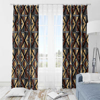 Mali Mud Cloth Legacy Pattern Window Curtain Ethnic Geometry Style - Wonder Print Shop