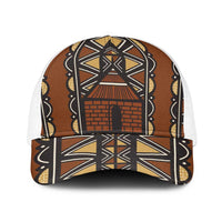 Mali Mud Cloth African Village Baseball Net Cap Ethnic Geometry Style - Wonder Print Shop