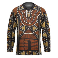 Mali Mud Cloth African Village Hockey Jersey Ethnic Geometry Style - Wonder Print Shop