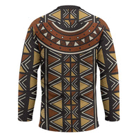 Mali Mud Cloth African Village Hockey Jersey Ethnic Geometry Style - Wonder Print Shop