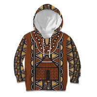 Mali Mud Cloth African Village Kid Hoodie Ethnic Geometry Style - Wonder Print Shop