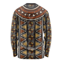 Mali Mud Cloth African Village Long Sleeve Shirt Ethnic Geometry Style - Wonder Print Shop