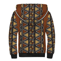 Mali Mud Cloth African Village Sherpa Hoodie Ethnic Geometry Style - Wonder Print Shop