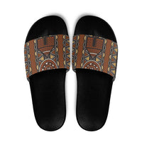 Mali Mud Cloth African Village Slide Sandals Ethnic Geometry Style - Wonder Print Shop