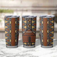 Mali Mud Cloth African Village Tumbler Cup Ethnic Geometry Style - Wonder Print Shop