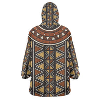 Mali Mud Cloth African Village Wearable Blanket Hoodie Ethnic Geometry Style - Wonder Print Shop