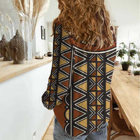 Mali Mud Cloth African Village Women Casual Shirt Ethnic Geometry Style - Wonder Print Shop