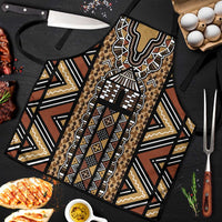 Mali Mud Cloth Leopards Legacy Apron Tribal Village - Wonder Print Shop