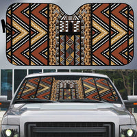 Mali Mud Cloth Leopards Legacy Auto Sun Shade Tribal Village - Wonder Print Shop