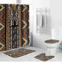 Mali Mud Cloth Leopards Legacy Bathroom Set Tribal Village - Wonder Print Shop