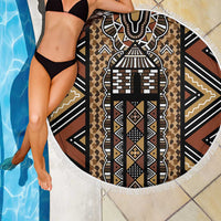 Mali Mud Cloth Leopards Legacy Beach Blanket Tribal Village - Wonder Print Shop