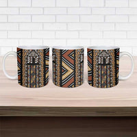 Mali Mud Cloth Leopards Legacy Ceramic Mug Tribal Village - Wonder Print Shop