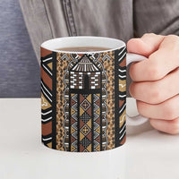 Mali Mud Cloth Leopards Legacy Ceramic Mug Tribal Village - Wonder Print Shop