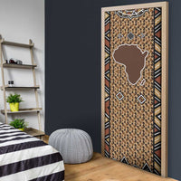 Mali Mud Cloth Leopards Legacy Door Cover Tribal Village - Wonder Print Shop