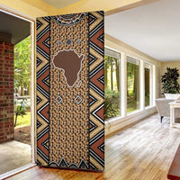Mali Mud Cloth Leopards Legacy Door Cover Tribal Village - Wonder Print Shop