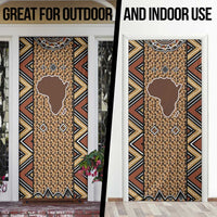 Mali Mud Cloth Leopards Legacy Door Cover Tribal Village - Wonder Print Shop