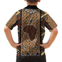 Mali Mud Cloth Leopards Legacy Family Matching Off The Shoulder Long Sleeve Dress and Hawaiian Shirt Tribal Village - Wonder Print Shop