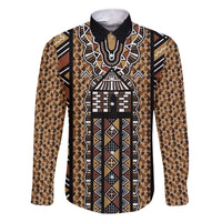 Mali Mud Cloth Leopards Legacy Family Matching Short Sleeve Bodycon Dress and Hawaiian Shirt Tribal Village - Wonder Print Shop