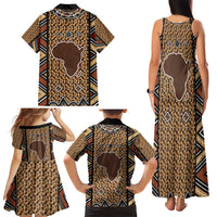 Mali Mud Cloth Leopards Legacy Family Matching Tank Maxi Dress and Hawaiian Shirt Tribal Village - Wonder Print Shop