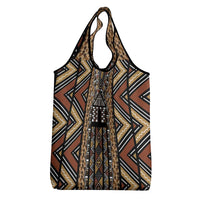 Mali Mud Cloth Leopards Legacy Grocery Bag Tribal Village - Wonder Print Shop